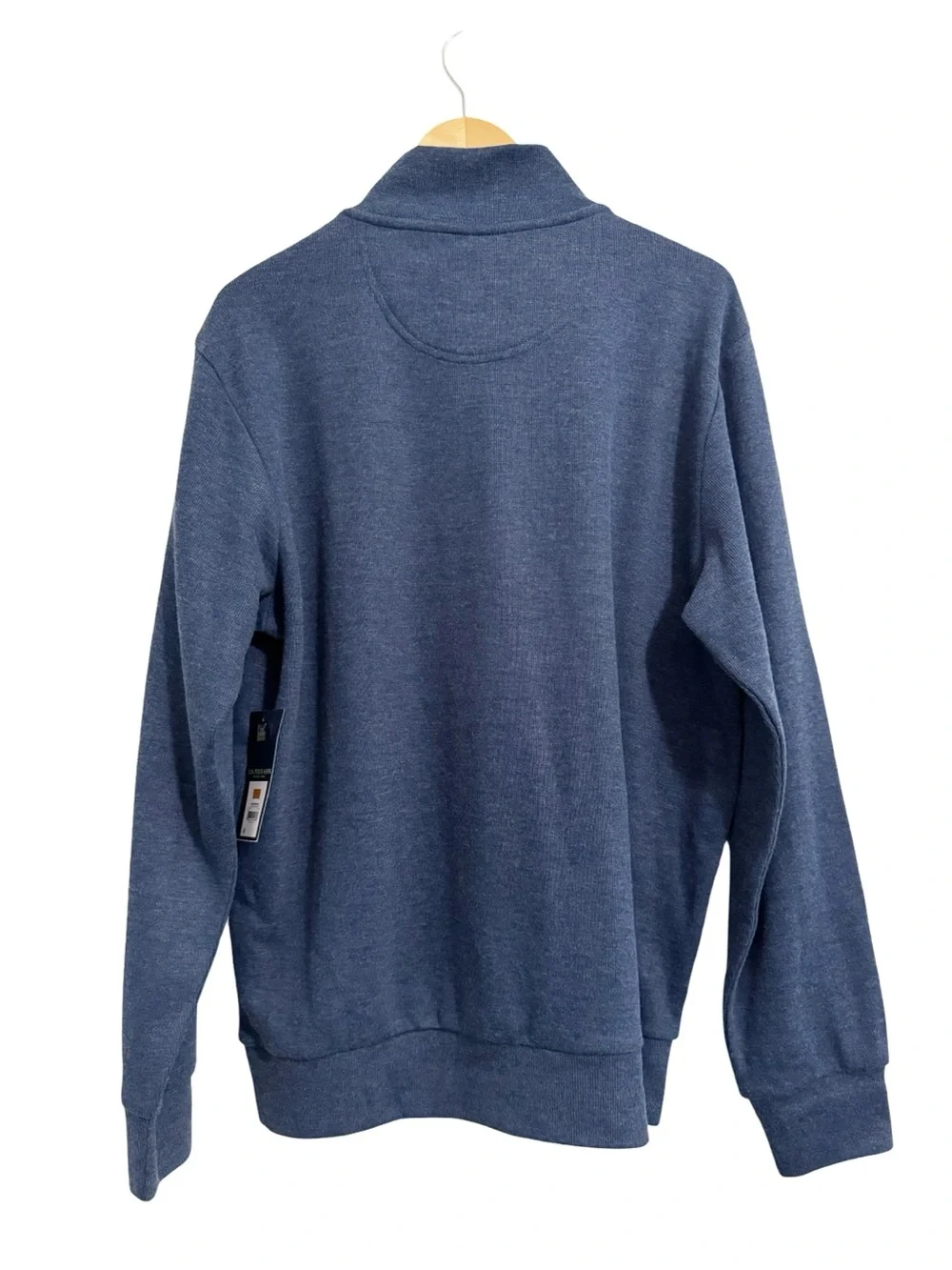 U.S. Polo Assn Quarter Zip Pillover Sweater Blue NWT Large